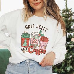 Christmas Sweater, Coffee Christmas Sweatshirt, Retro Coffee Christmas Sweater, Retro Christmas Sweat Shirt, Christmas G