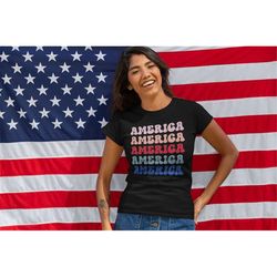 America shirt - 4th of July Shirt, Retro America tee, Fourth of July Shirt, USA Shirt, America Groovy Shirt, Independenc