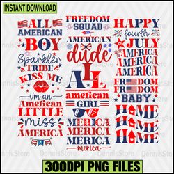 4th of July Bundle Png,Kiss Me I'm An American Png, 4th Of July Png Bundle, Freedom Png Bundle, Red White Blue Png,Fourt