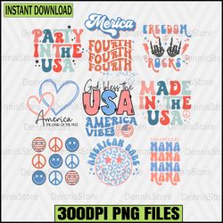 Party In The USA Png,4th of July Bundle Png, Freedom Png Bundle, Red White Blue Png,Fourth of July Sublimation, America