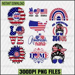 All American Mom Png,4th of July Bundle Png, 4th Of July Png Bundle, Freedom Png Bundle, Red White Blue Png,Fourth of Ju