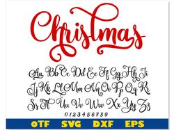 Christmas Font Tails OTF, Christmas Font svg Cricut, Christmas Font with Tails, Christmas letters svg, Christmas svg
