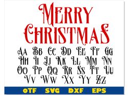 Christmas Font OTF, Christmas Font svg Cricut, Christmas Monogram svg, Christmas letters svg, Christmas svg Cricut