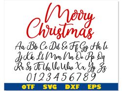 Merry Christmas Font otf, Christmas Font svg, Calligraphy font, Script Font, Christmas letters svg, Christmas svg