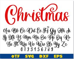 Christmas Font OTF, Christmas Font svg Cricut, Christmas letters svg, Christmas svg Cricut, Christmas Alphabet svg