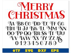 Christmas Font OTF, Christmas Font svg Cricut, Christmas Monogram svg, Christmas letters svg, Christmas svg Cricut