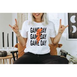 Gameday Basketball Lightning Leopard Bolt Shirt, Basketball Mom Shirt, Basketball shirt for Women, Gameday Shirt, Basket
