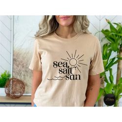 Sea Salt Sand Sweatshirt, Minimalist Beach Sweatshirt, Family Vacation Shirt, Summer Shirt, Oversized Sweatshirt, Beach
