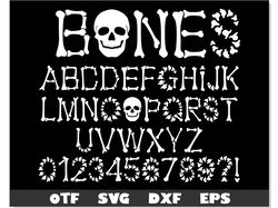 Bones font otf, Bones font svg, Halloween font svg, Halloween Font ttf, Skeleton Bones svg, Skeleton font, Pirate font