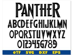 Black Panther Font OTF, Black Panther Font svg, Panther letters svg Cricut, Superhero Fonts, Boys Fonts, Childrens Font