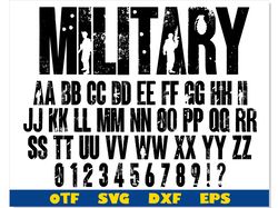 Military Font OTF, Military Font svg Cricut, Army font ttf, Army font svg, Distressed Font, Military Distressed Font