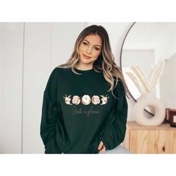 Mystical Celestial Moon Sweatshirt, Boho and Chic Moon Phases T-Shirt, Just A Phase Sweater, Astrology Hoodie, Boho Flor
