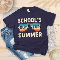 Retro School's Out For Summer Shirt, Happy Last Day Of School, Teacher Appreciation Gifts, End Of Year Teacher Shirt, Te