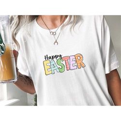 happy easter sweatshirt, easter day shirt, easter gift for her, womens easter shirt, cute easter crewneck, easter tshirt
