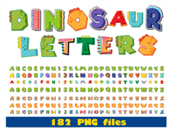 Dinosaur Font Bundle PNG Set | Dinosaur Font Png, Dinosaur Letters Png, Dinosaur Alphabet Png, Dinosaur font Canva Png