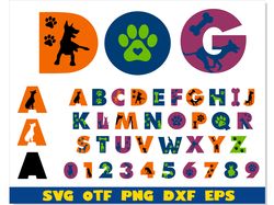 Dog Font SVG Layered, Dog Font png, Dog Font otf, Dog Font svg Cricut, Paw font svg, Doggies Font svg, Dog letters svg