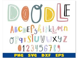 Doodle Font Png, Doodle Font Svg, Doodle Letters Png, Doodle Letters Svg, Doodle Alphabet Svg, Doodle Alphabet Png