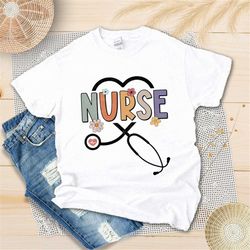Retro Stethoscope Nurse Shirt, Nurse Gift, Nurse Life Shirt, New Nurse Gift, Retro Nurse Shirt, Nurse Appreciation Gifts