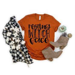 Resting Witch Face Shirt, Cute Halloween Shirt, Fall Shirt, Halloween Party Shirt, Women's Halloween Shirt