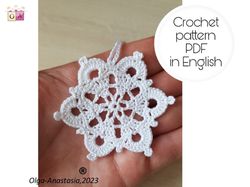 Snowflake  100 Christmas crochet pattern , crochet Snowflake pattern , crochet pattern , Irish Crochet , Motif crochet ,