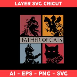 Father Of Cat Svg, Father Svg, Cat Svg, Dad Svg, Father Day Svg - Digital File