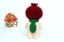 Unusual toy garnet decor crocheted amigurumi, Toy for kitchen decor, Original birthday present, What to give a child