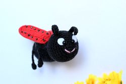 small crochet ladybug animals, crochet ladybug gift for toddler