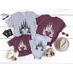 Disney Castle Silhouette T-Shirt, Disney Castle Shirt, Disney Vacation Shirt, Disney Trip Shirt, Disney Family Shirts, F
