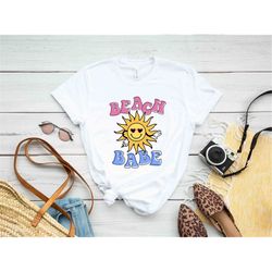 Beach Babe Retro Summer T-shirt, Beach Vibes Shirt, Vacation Mode Shirt, Summer Shirt, Matching Vacation Shirt, Weekend