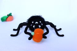 handmade spider crochet toy unique baby gift, halloween spider gift toy