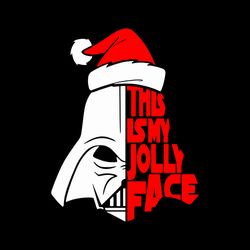 Jolly Face Star Wars Holiday Christmas svg, Disney Galaxy's Edge Santa Claus svg,  silhouette svg fies