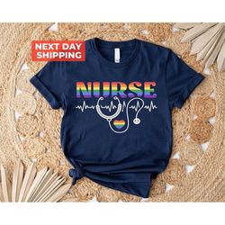 LGBT Nurse T-shirt, LGBT Pride Nurse Gift, Nurse Gift, Lgbt Nurse Gift, Nurse Life Shirt, Nurse Appreciation, Nurse Shir