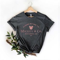 Return to Mickey & Co Shirt,Disney Shirt for Women,Disney Mickey Silhouette Shirt,Tshirt for Kids,Disney Glitter Minnie