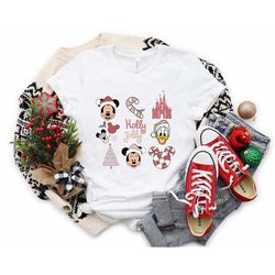 Christmas Disney Holly Jolly T-Shirt, Disney Christmas Shirt, Disney Shirt, Winter Disney Shirt, Holly Jolly Vibes Shirt