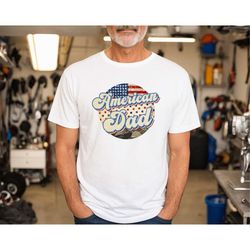 American Dad Shirt, All American Dad Shirt, Happy Fathers Day Shirt, Dada Crewneck, Red Blue White Dad, Dad Birthday Gif
