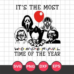 It's the Most Wonderful Time of the Year Horror Movies Svg, Halloween Svg, Png Dxf Eps Digital File