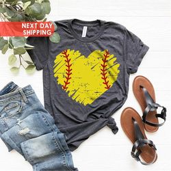 softball mom shirt, distressed softball heart shirt, softball shirt, softball heart shirt, baseball heart shirt, distres