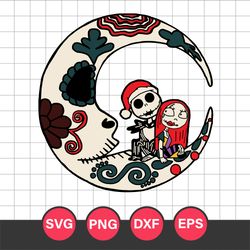 Jack And Sally Moon Witch Wicca Svg, Halloween Svg, Png Dxf Eps Digital File