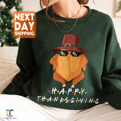 Happy Thanksgiving Crewneck SweatDigital, Thanksgiving Mom Digital, Thanksgiving Turkey Gobble Digital, Funny Retro