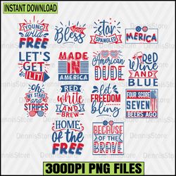 Made In America Png,4th of July Bundle Png, 4th Of July Png Bundle, Freedom Png Bundle, Red White Blue Png,Fourth of Jul