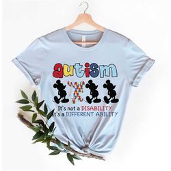 Autism Awareness Shirt, Autism Awareness Month, Autism Gift, Mickey Mouse Shirt, Motivational Tee, Tee For Autism Mom Wh