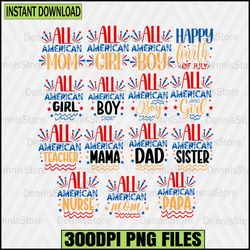 All American Papa Png,4th of July Bundle Png, 4th Of July Png Bundle, Freedom Png Bundle, Red White Blue Png,Fourth of J