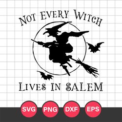 Not Every Witch Lives In Salem Svg, Halloween Svg, Png Dxf Eps Digital File