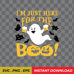 I'm Just Here for the Boos SVG, PNG, EPS Digital Instant Download