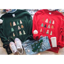 Christmas Tree Sweatshirt, Pine Tree Shirt, Christmas Shirt, Tree Shirt, Christmas Shirt For Family, Christmas Family Ma