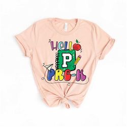 Hello Preschool, Preschool Shirt, First Day Preschool Shirts, Preschool Teacher, Preschool Tee, Pre-K Tshirt, Hello Pre