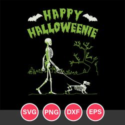 Skeleton Happy Halloweenie Svg, Halloween Svg, Png Dxf Eps Digital File