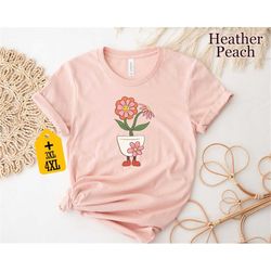 Flower Smile Shirt, Cute Flower Shirt, Nature Loving Shirt, Flower Shirt, Gift For Flower Lover, Happy Face Flower Shirt