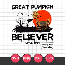 Snoopy Great Pumpkin Believer Since 1966 Svg, Halloween Svg, Png Dxf Eps Digital File
