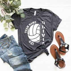 CUSTOM Volleyball Shirts, Volleyball Mom Shirt, Player Number and Name Shirt, Team Spirit Shirt, Personalized Volleyball